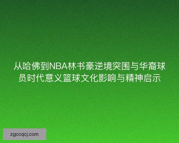 从哈佛到NBA林书豪逆境突围与华裔球员时代意义篮球文化影响与精神启示